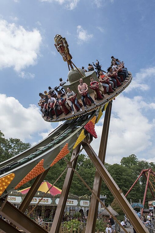 riders enjoying the Kong ride at West Midlands Safari Park
